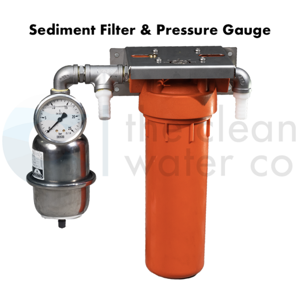 4. sediment filter & pressure gauge